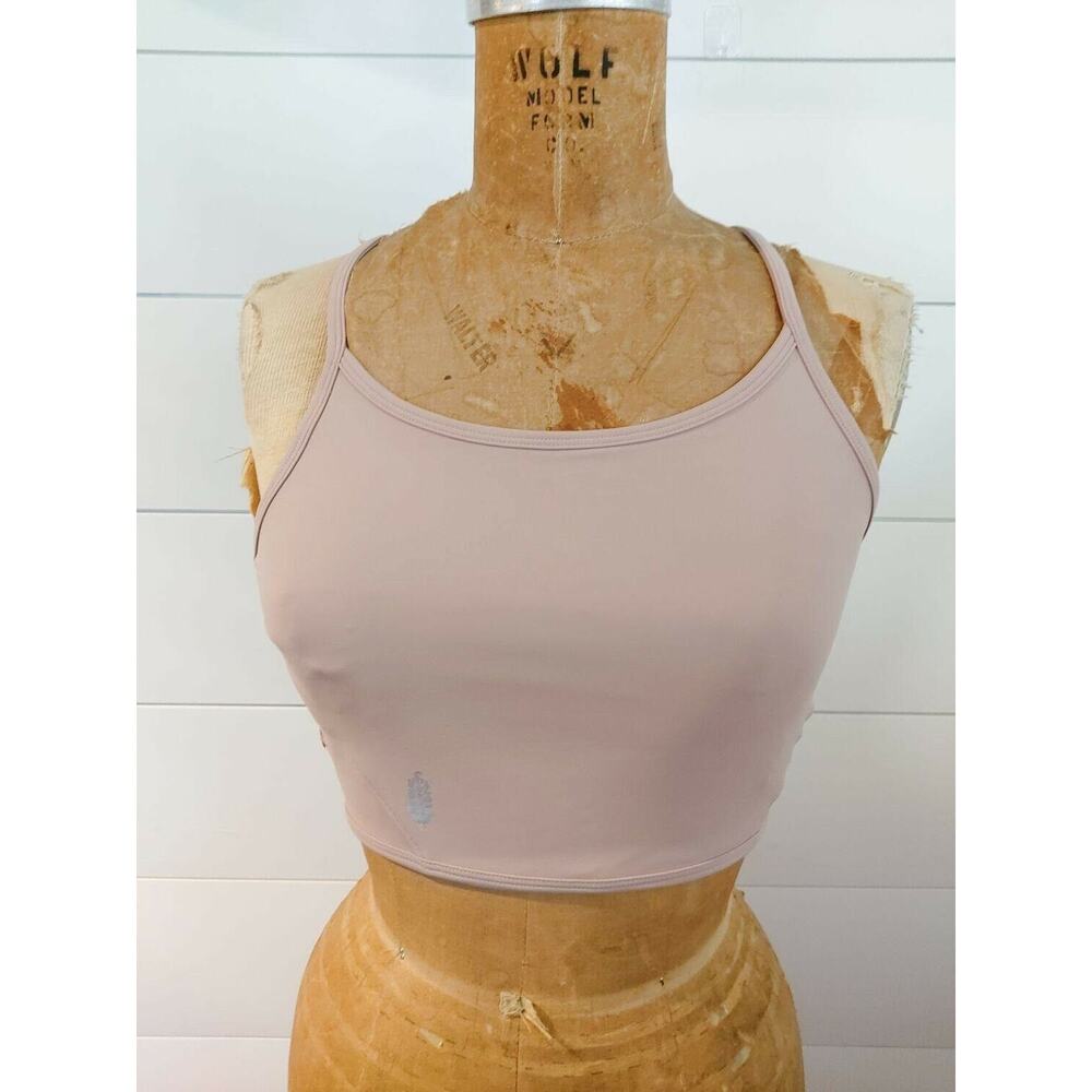 Free People Movement Revelation Yoga Crop Top in Pink Pearl XS